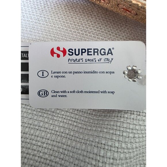 Superga 2750 Fantasia Rose Gold Sneakers Vulcanized Rubber Sole & Cotton Lining - Picture 3 of 8